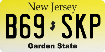 NJ license plate B69SKP