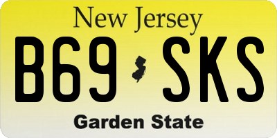 NJ license plate B69SKS