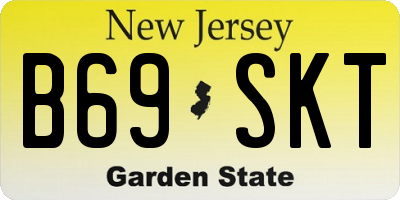 NJ license plate B69SKT