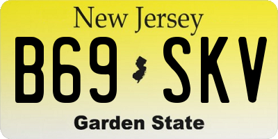 NJ license plate B69SKV