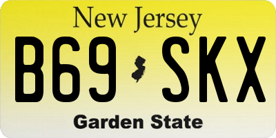 NJ license plate B69SKX