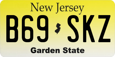 NJ license plate B69SKZ