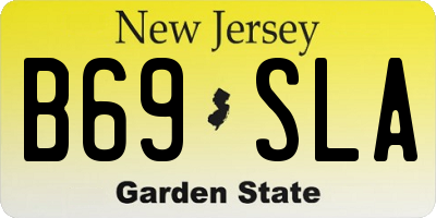 NJ license plate B69SLA