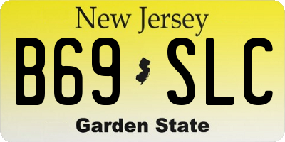NJ license plate B69SLC