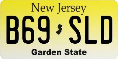 NJ license plate B69SLD