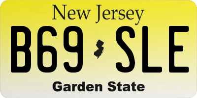 NJ license plate B69SLE