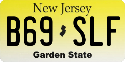 NJ license plate B69SLF