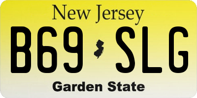 NJ license plate B69SLG