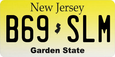 NJ license plate B69SLM