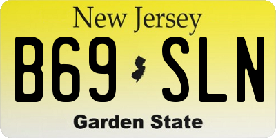 NJ license plate B69SLN