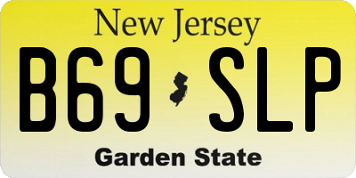 NJ license plate B69SLP