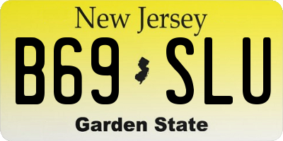NJ license plate B69SLU