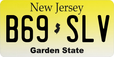 NJ license plate B69SLV