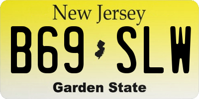 NJ license plate B69SLW