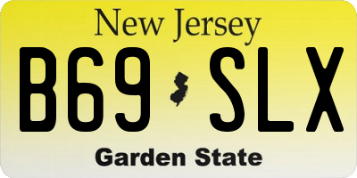 NJ license plate B69SLX
