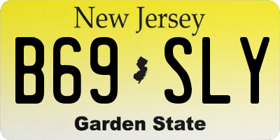 NJ license plate B69SLY