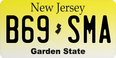 NJ license plate B69SMA