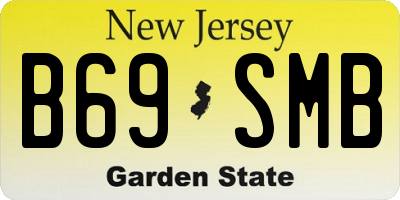 NJ license plate B69SMB