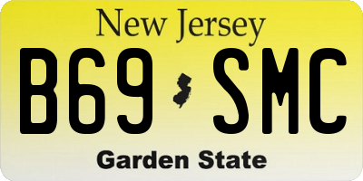 NJ license plate B69SMC