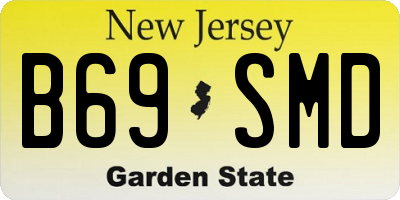 NJ license plate B69SMD