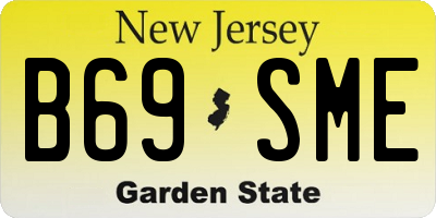 NJ license plate B69SME