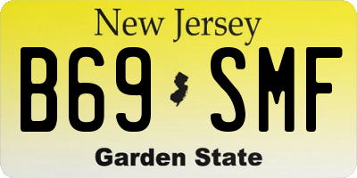 NJ license plate B69SMF