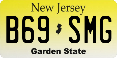 NJ license plate B69SMG
