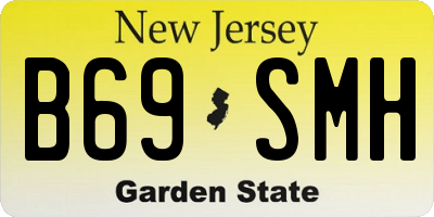 NJ license plate B69SMH