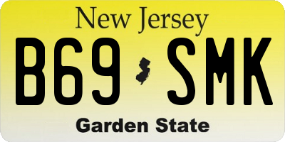 NJ license plate B69SMK