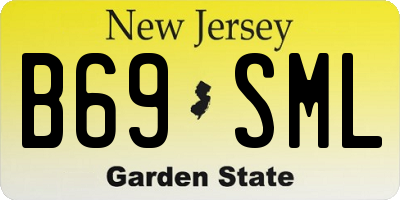 NJ license plate B69SML