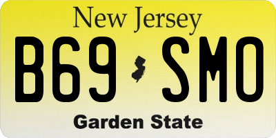 NJ license plate B69SMO