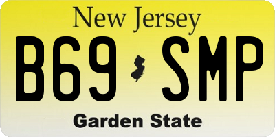 NJ license plate B69SMP
