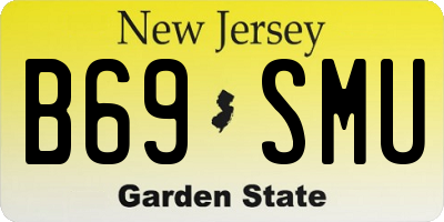 NJ license plate B69SMU