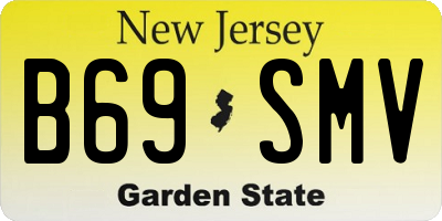NJ license plate B69SMV
