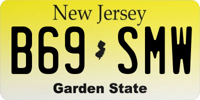 NJ license plate B69SMW