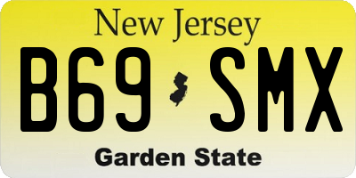NJ license plate B69SMX