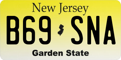 NJ license plate B69SNA