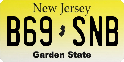 NJ license plate B69SNB