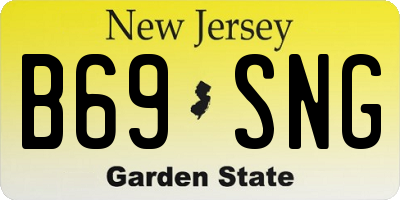 NJ license plate B69SNG