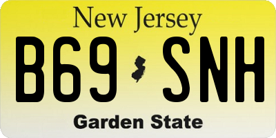 NJ license plate B69SNH