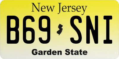 NJ license plate B69SNI