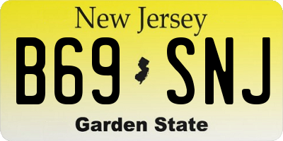 NJ license plate B69SNJ