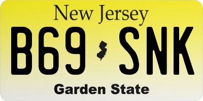 NJ license plate B69SNK