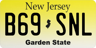 NJ license plate B69SNL