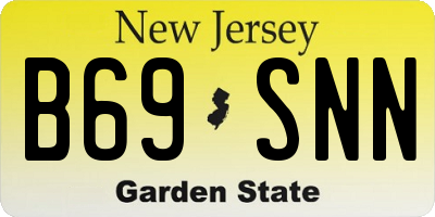 NJ license plate B69SNN