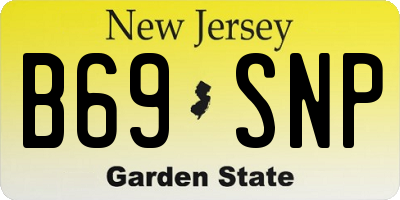 NJ license plate B69SNP
