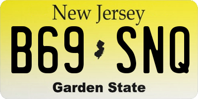 NJ license plate B69SNQ