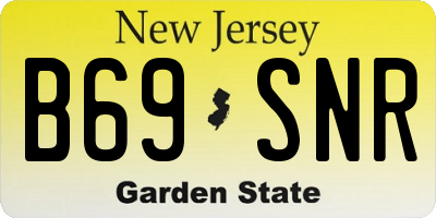 NJ license plate B69SNR