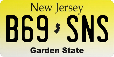 NJ license plate B69SNS