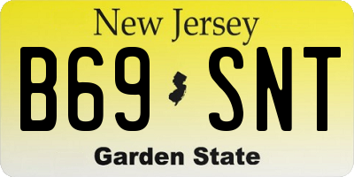 NJ license plate B69SNT